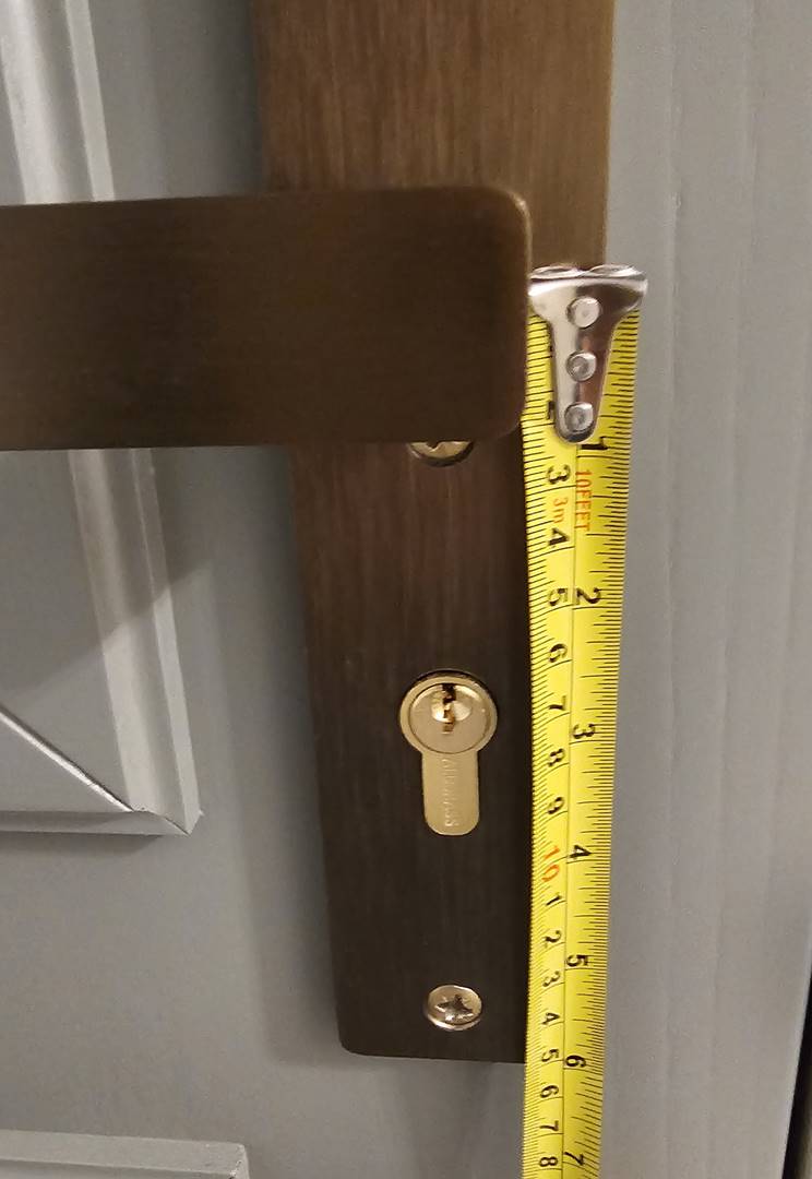 Prawidłowy pomiar klamki od zamka