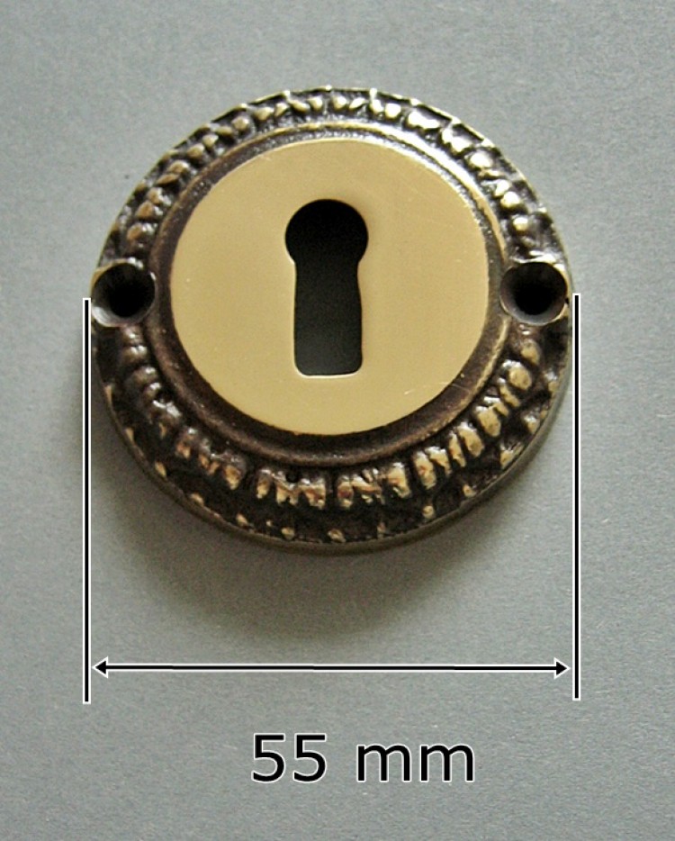 Klamka retro z rozetą dolną na klucz